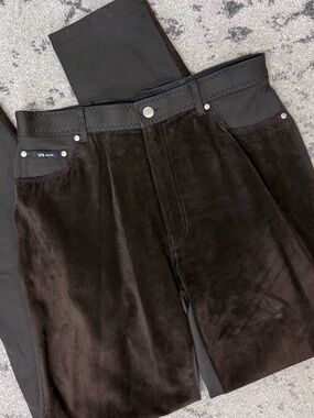 Votre Nom Leather Suede Jeans